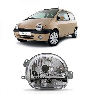 Farol twingo renault de 2004 a 2012 lado direito elétrico lente lisa