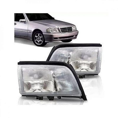 Farol c220 mercedes benz de 1994 a 1996 lado esquerdo foco duplo com milha