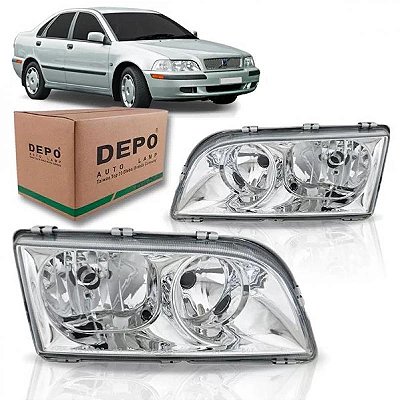 Farol s40 volvo de 1999 a 2003 lado esquerdo lente lisa