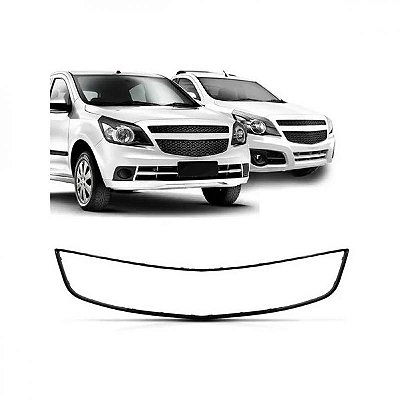 Moldura da grade do radiador do para choque agile chevrolet de 2009 a 2014 e montana chevrolet de 2011 a 2021 inferior preta