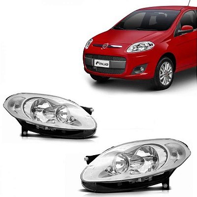 Farol palio fiat de 2012 a 2017 lado direito cromado