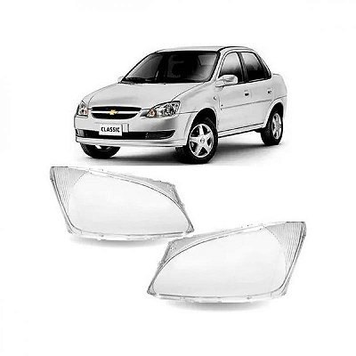 Lente de farol corsa classic chevrolet de 2010 a 2016 lado direito
