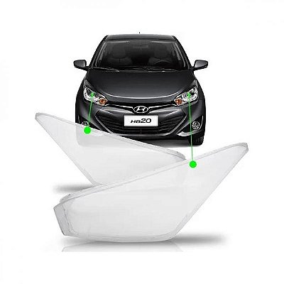 Lente de farol hb20 hyundai de 2012 a 2019 lado direito