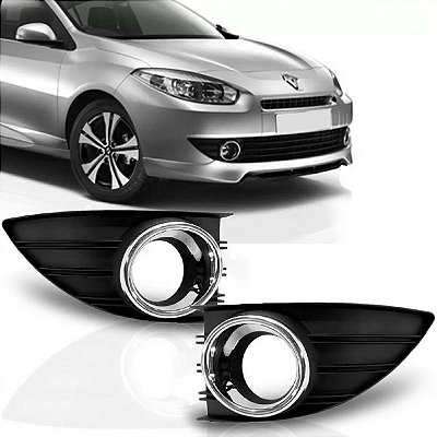 Grade do para choque fluence renault de 2010 a 2013 dianteira lado direito com aro cromado