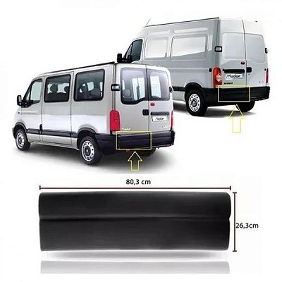 Moldura inferior para choque da porta master renault de 2003 a 2012 traseira lado direito