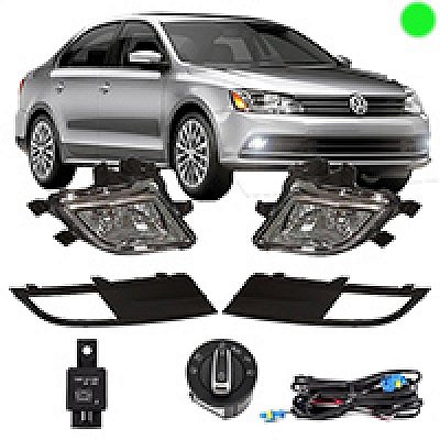 Kit farol auxiliar jetta volkswagen de 2015 a 2018 sedã com grade