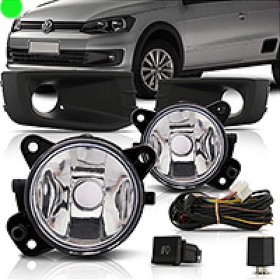 Kit farol auxiliar saveiro volkswagen de 2013 a 2016 geração seis com grade