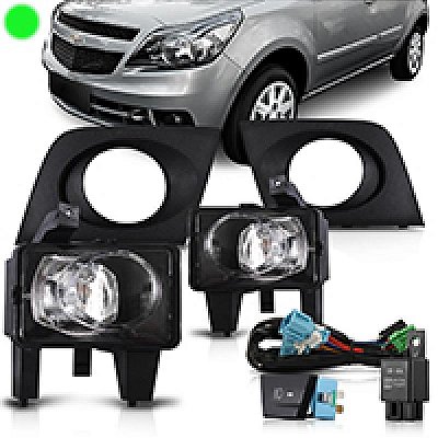 Kit farol auxiliar agile chevrolet de 2009 a 2014 com grade