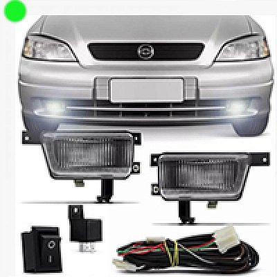 Kit farol auxiliar astra chevrolet de 1998 a 2002 com botão universal