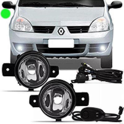 Kit de farol auxiliar clio renault de 2003 a 2011 sem grade com botão universal