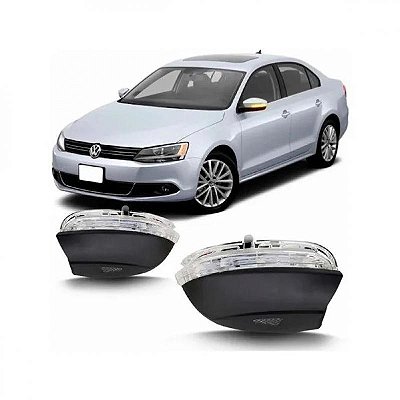 Pisca de retrovisor jetta volkswagen de 2011 a 2014 lado esquerdo externo com luz de cortesia