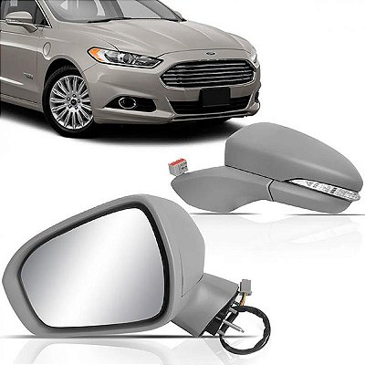 Retrovisor externo fusion ford de 2013 a 2019 lado direito primer elétrico com aquecimento com braço longo com luz de cortesia