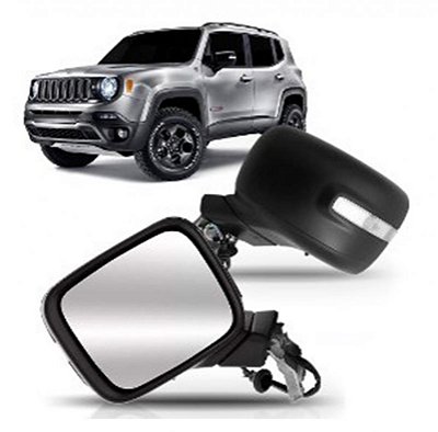 Retrovisor externo renegade jeep de 2015 a 2021 lado esquerdo elétrico com aquecimento com braço longo