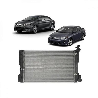 Radiador corolla toyota de 2009 a 2019 para câmbio automático ou manual