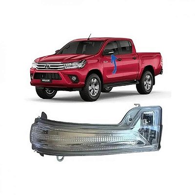 Pisca de retrovisor hilux toyota de 2016 a 2025 lado direito externo para picape