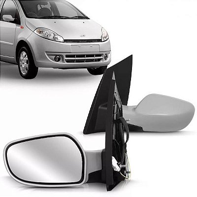 Retrovisor face chery de 2010 a 2015 lado esquerdo externo elétrico com capa para pintura