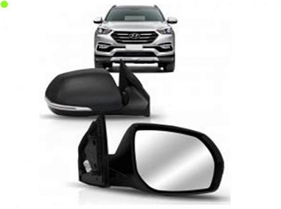 Retrovisor externo tucson hyundai de 2017 a 2025 lado esquerdo cromado elétrico retrátil com aquecimento para luz