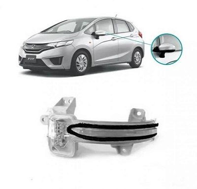 Pisca do retrovisor fit honda de 2014 a 2021 e city honda de 2014 em diante e hrv honda de 2016 em diante lado direito