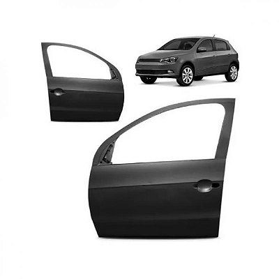 Porta gol volkswagen de 2009 a 2022 dianteira lado direito verde escuro quatro portas gerações cinco, seis, sete e oito