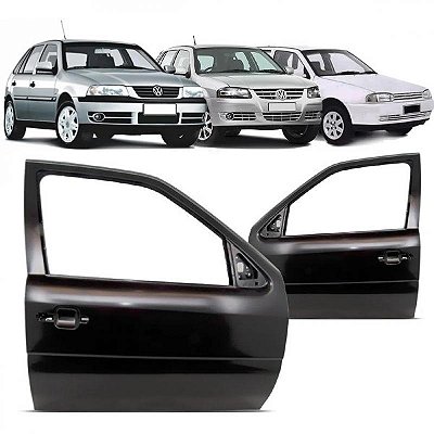 Porta gol volkswagen de 1995 a 2008 dianteira lado direito verde escuro quatro portas gerações dois, três e quatro