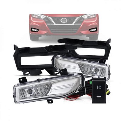 Kit farol auxiliar versa nissan de 2021 a 2023