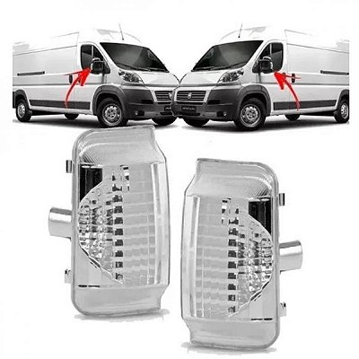 Pisca do retrovisor externo ducato fiat, jumper citroën e boxer peugeot de 2018 a 2025 lado direito