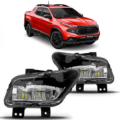 Farol auxiliar toro fiat pulse fiat renegade jeep de 2022 a 2025 lado esquerdo com lâmpada LED