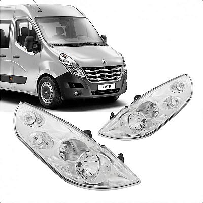 Farol master renault de 2013 a 2022 lado esquerdo manual e elétrico sem auxiliar