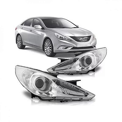 Farol sonata hyundai de 2011 a 2014 lado esquerdo elétrico sem xenon