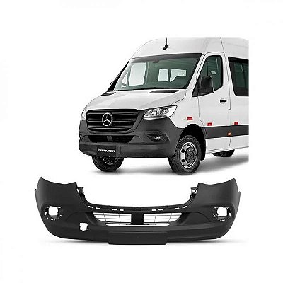 Parachoque sprinter mercedes benz de 2020 a 2025 dianteiro com furo para farol auxiliar
