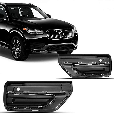 Grade de farol auxiliar xc90 volvo de 2018 a 2022 lado direito sem friso