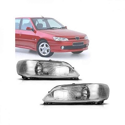 Farol 306 peugeot de 1998 a 2002 lado direito raiado