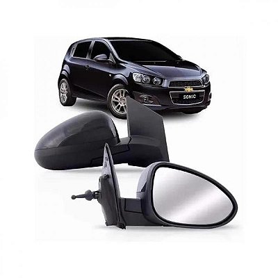 Retrovisor sonic chevrolet de 2012 a 2014 lado esquerdo externo primer com controle manual