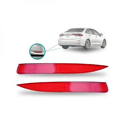 Refletor de para choque corolla toyota de 2020 a 2025 traseiro lado direito