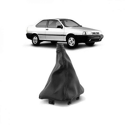 Coifa de câmbio tempra fiat de 1991 a 1998 preta de couro para versão turbo
