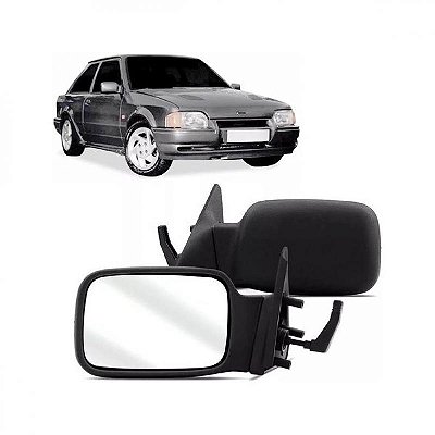 Retrovisor externo escort hobby ford de 1987 a 1995 e verona ford e apollo volkswagen de 1990 a 1992 lado direito verde escuro com controle manual
