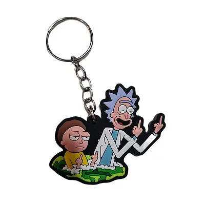 Chaveiro Emborrachado Personalizado Rick e Morty 02