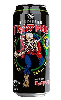 Cerveja Bodebrown Trooper - Brasil  Iron Maiden - IPA -  Lata 473ml