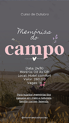 Memorias do Campo - 24/10/26 8h - Hotel Comfort
