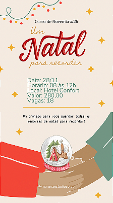 Um Natal para Recordar – 28/11/26 8h – Hotel Confort