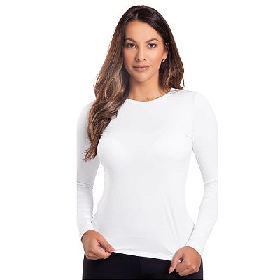 Blusa Feminina Térmica Peluciada Branca