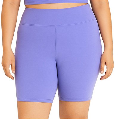Bermuda Meia Coxa Fitness Feminina Plus Size Lavanda