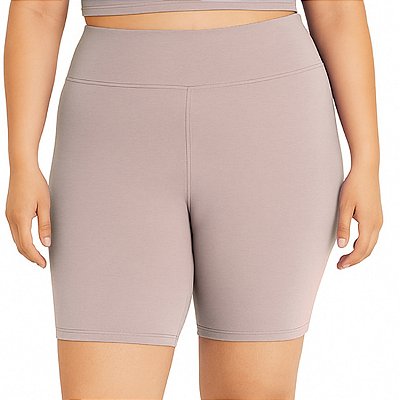 Bermuda Meia Coxa Fitness Feminina Plus Size Nude