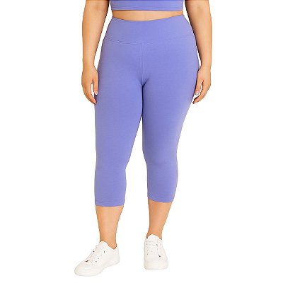 Calça Corsário Fitness Plus Size Lavanda