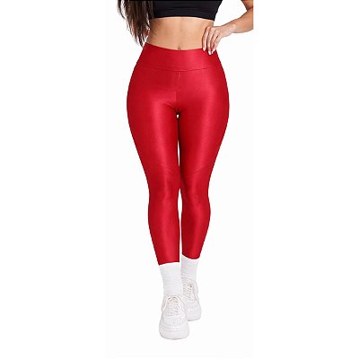 Calça Legging Canelada Feminina Bordô