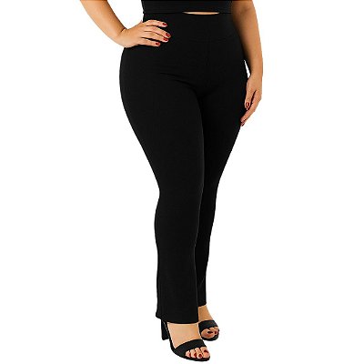 Calça Bailarina Plus Size em Suplex de Poliamida Cós 10cm.