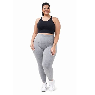 Calça Legging Plus Size Modeladora Cós 20cm Poliamida Power
