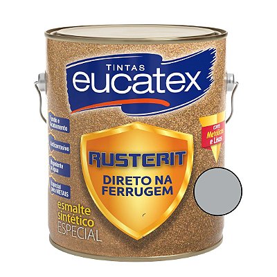 Esmalte Sintético Rusterit Direto na Ferrugem Platina Brilhante- 3,6l - Eucatex