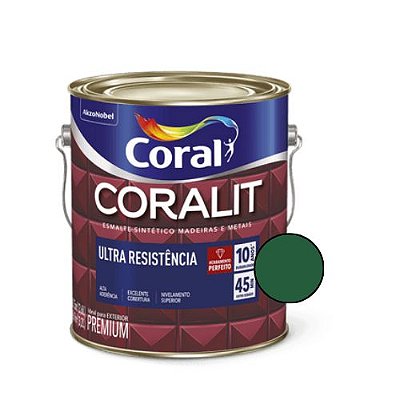 Esmalte Coralit Ultra Resistência Brihante Verde Colonial 3,6l -Coral