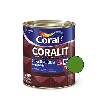 Esmalte Coralit Ultra Resistência Brilhante Verde Folha 900ml - Coral